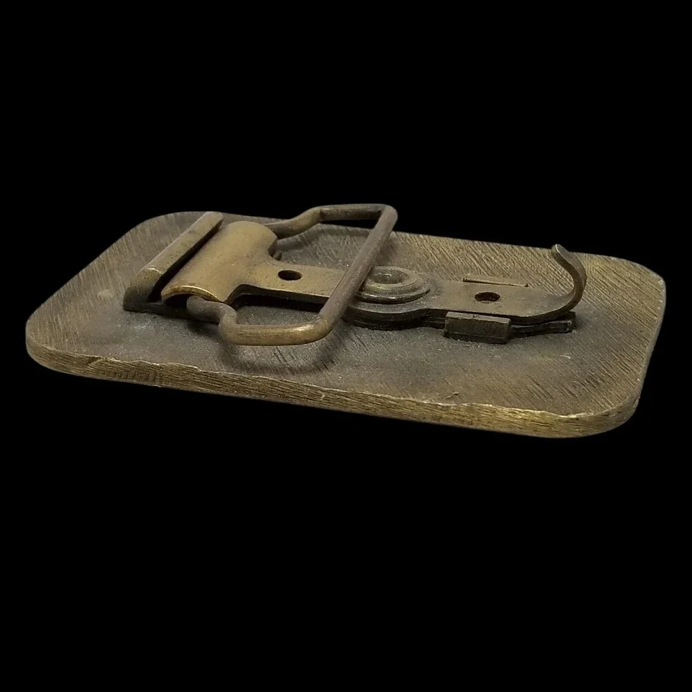 Vintage Mechanics Choice Avnet Brass Belt Buckle - Rustic Industrial Collectible
